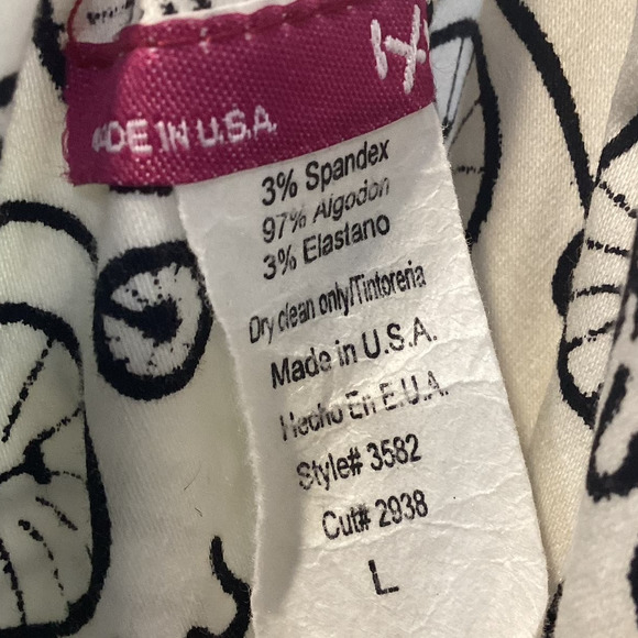 Ixia Dress Bicycle Print Pinup Tie-Back Fit and Flare Dress White Size Large - Picture 6 of 9